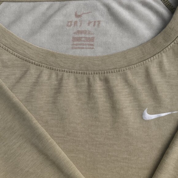 Nike Dri-FIT Olive Green Long Sleeve Pullover Sweatshirt – Women’s Medium - Picture 2 of 2